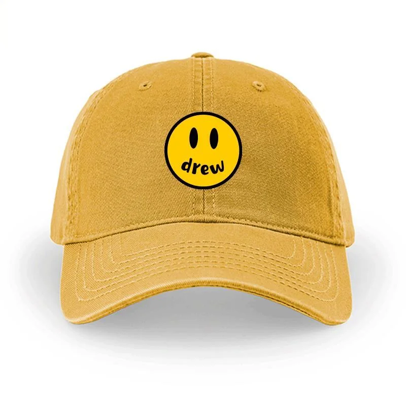 Drew House Cap Four Seasons Men's Women's Baseball Cap Casual Wash Embroidered Curved Brim Bowler Sun Hat