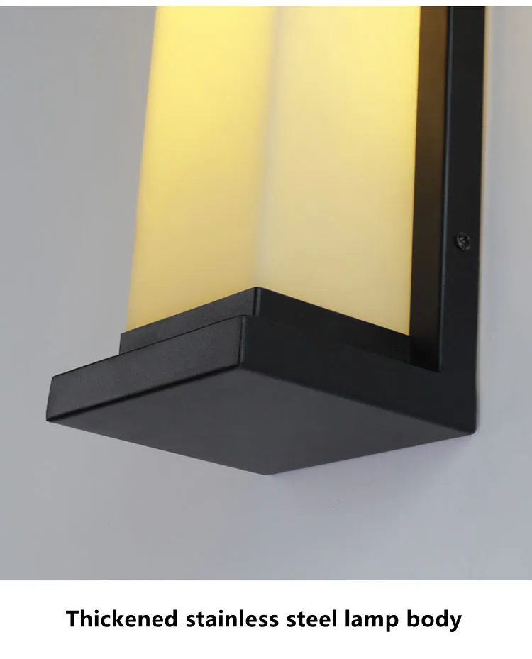 Description Picture 5 of itemModern Stainless Steel LED Wall Light Waterproof IP65 85~265V Lmitated Marble Porch Lamp For Outdoor street path sconce Lighting