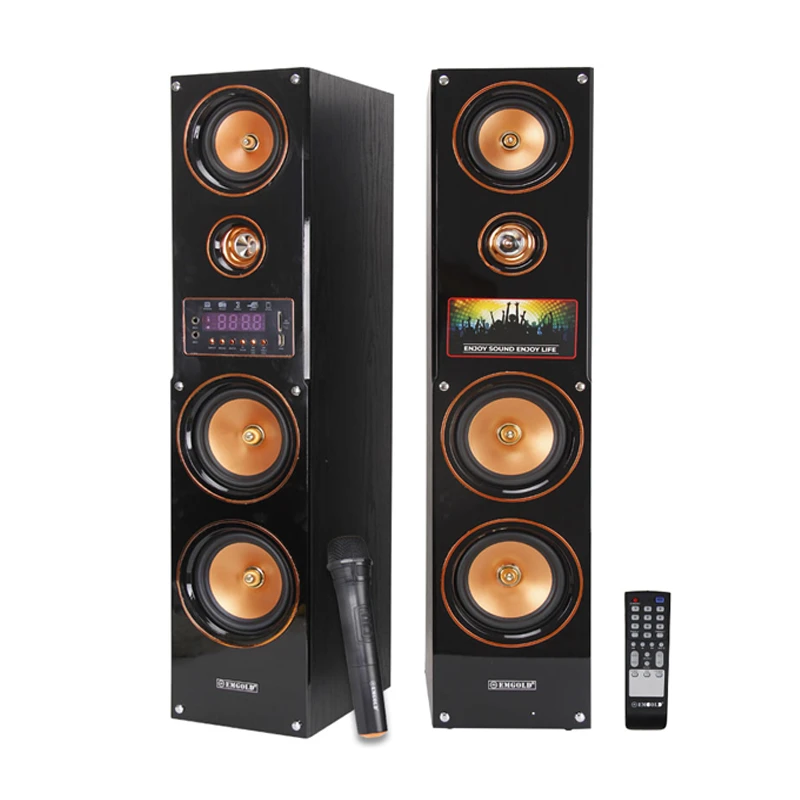 6.5 Inch Highpower Floorstanding Threeway Speaker with Dual Bass