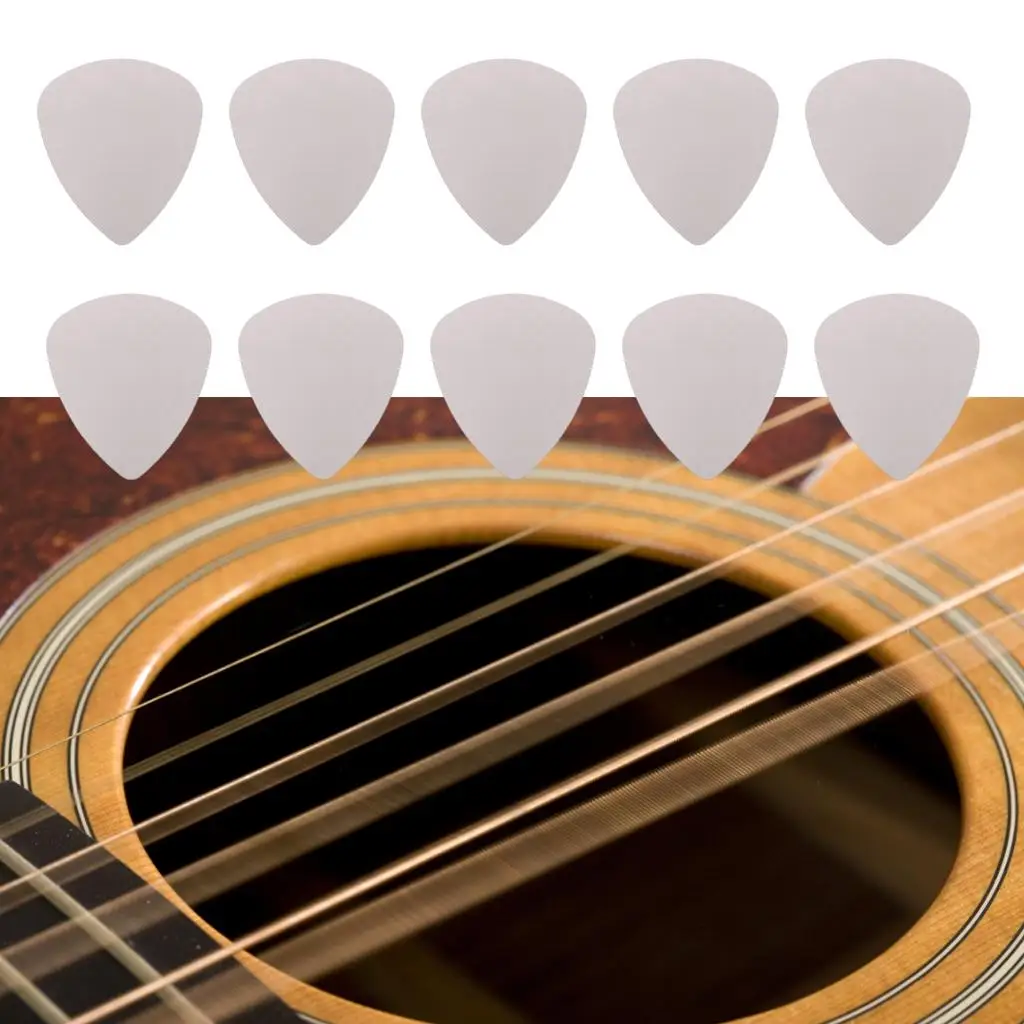 10x Guitar Picks Stainless Steel Thumb Protectors Parts Set Plectrum for Acoustic Guitar