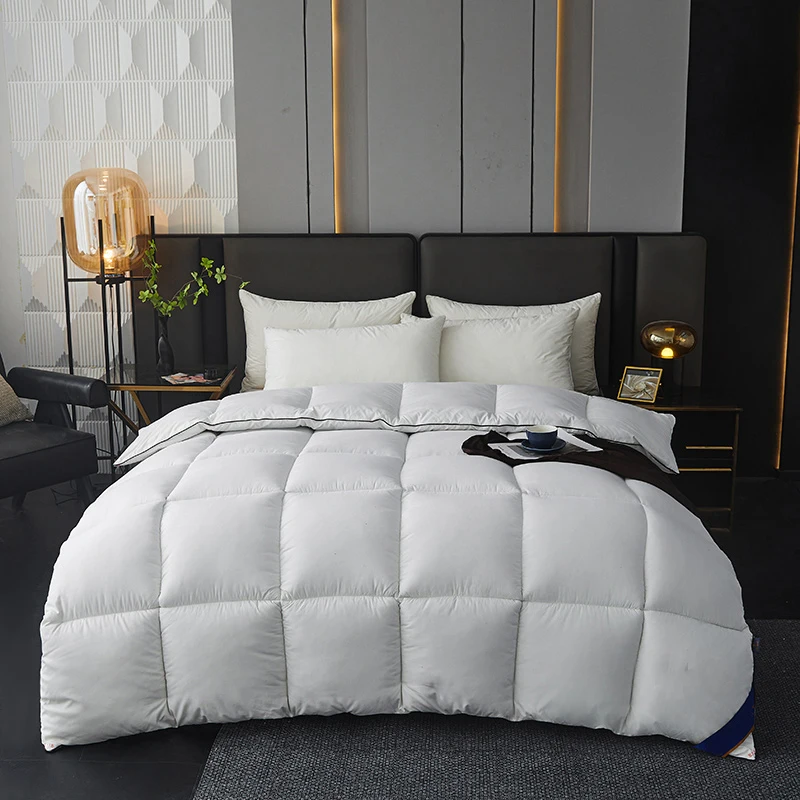 Winter Warm Thicken Duvet 100% Cotton Face Filling Fiber Down Quilts 150x200cm Home Sleeping White Duvet 1pc