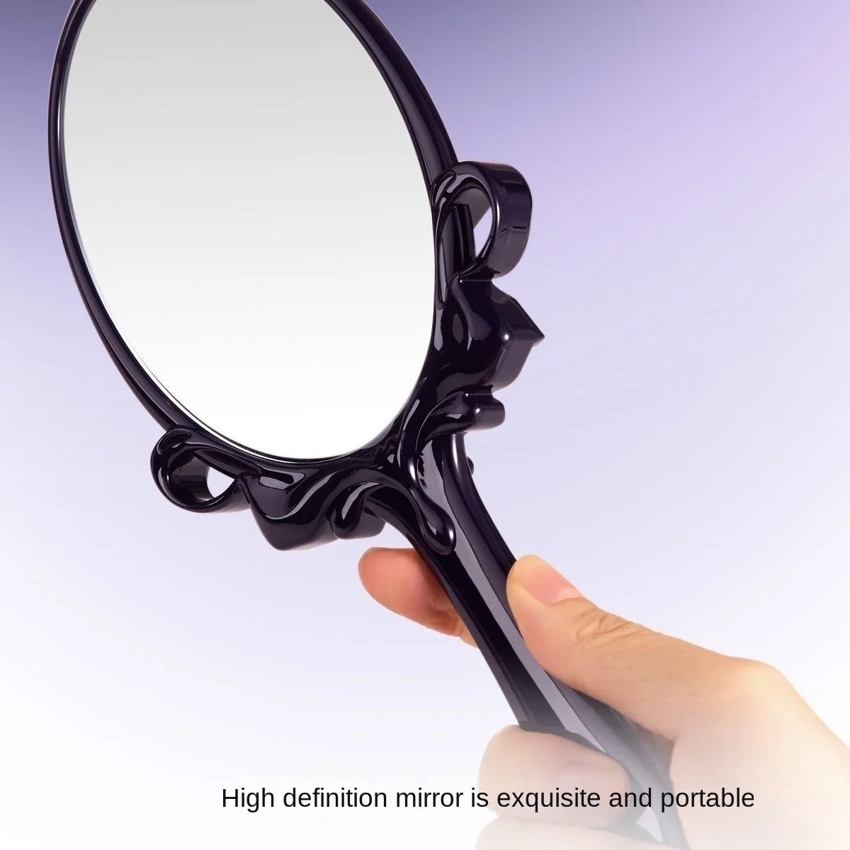 Kaleidos Handheld Mirror Black Handheld Makeup Mirror With Handle