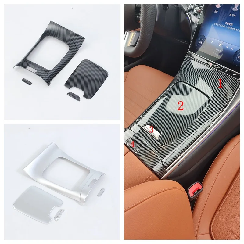 

4Pcs Car Styling Fit For Benz GLC 2023 Car Gear Shift Panel Cover Trim Sticker
