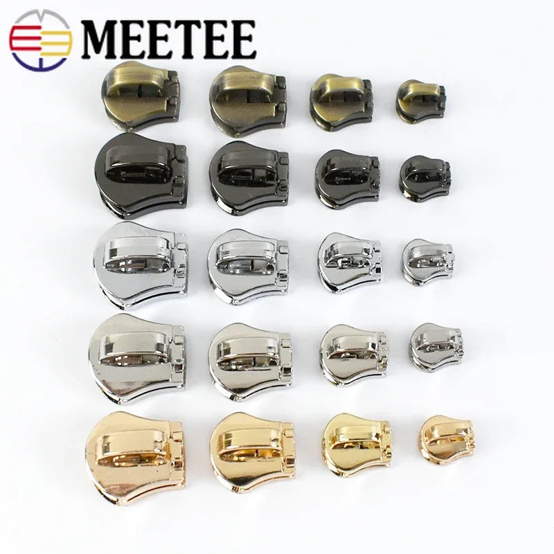 10/20Pcs 3# 5# 8# 10# Metal Zipper Head Pull Slider Zip Lock Bag Luggage Garment DIY Repair Kit Hardware Accessories AP604 zipper repair kit zipper pullers zipper sliders zipper heads
