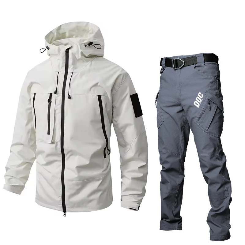 Lairschdan Poc Spring and Autumn Men and Women Popular Outdoor Road Cycling Motocross Hoodie Casual Two Piece Jacket Set