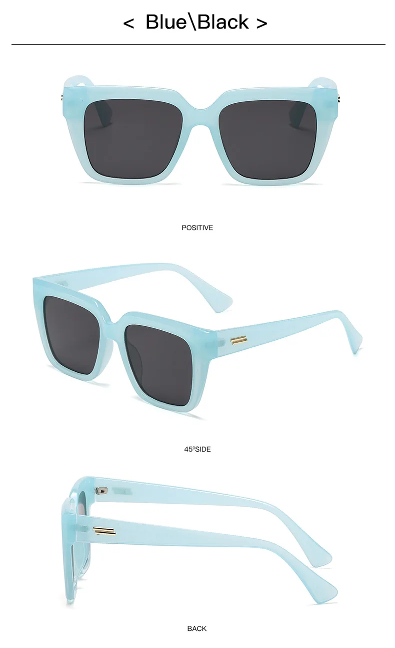 Fashion Square Sunglasses Women Men 2022 Trendy Oversized Designer Sun Glasses Vintage Shade UV400 Blocking Outdoor De_voghion.com