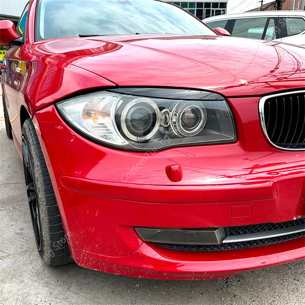 2Pcs ABS Gloss Headlight Evil Eyebrows Eyelids For BMW 1 Series E81 E82 E87 E88 118d 120i 120d 123d 130i M1 2004-2014 3D Sticker 2