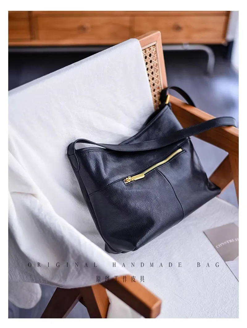PNDME mode lässig hohe qualität echtes leder frauen schulter tasche vintage designer handgemachte weiche echte rindsleder unterarm tasche – Detail 21