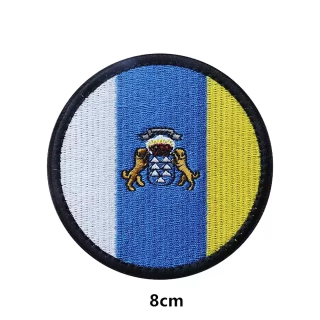 Canary Islands Spain Flag Embroidered Flags Patches For Clothing Backpack