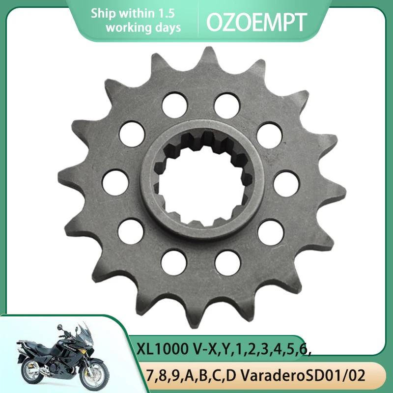 

OZOEMPT 525-16T Motorcycle Front Sprocket Apply to XL1000 V-X,Y,1,2,3,4,5,6,7,8,9,A,B,C,D Varadero CMX1100 Rebel A-M,N 21-22