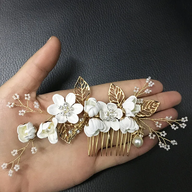 Hair Jewelry Flower Hair Combs Gentle Color Stable Grip Headpiece DIY Accessory Styling