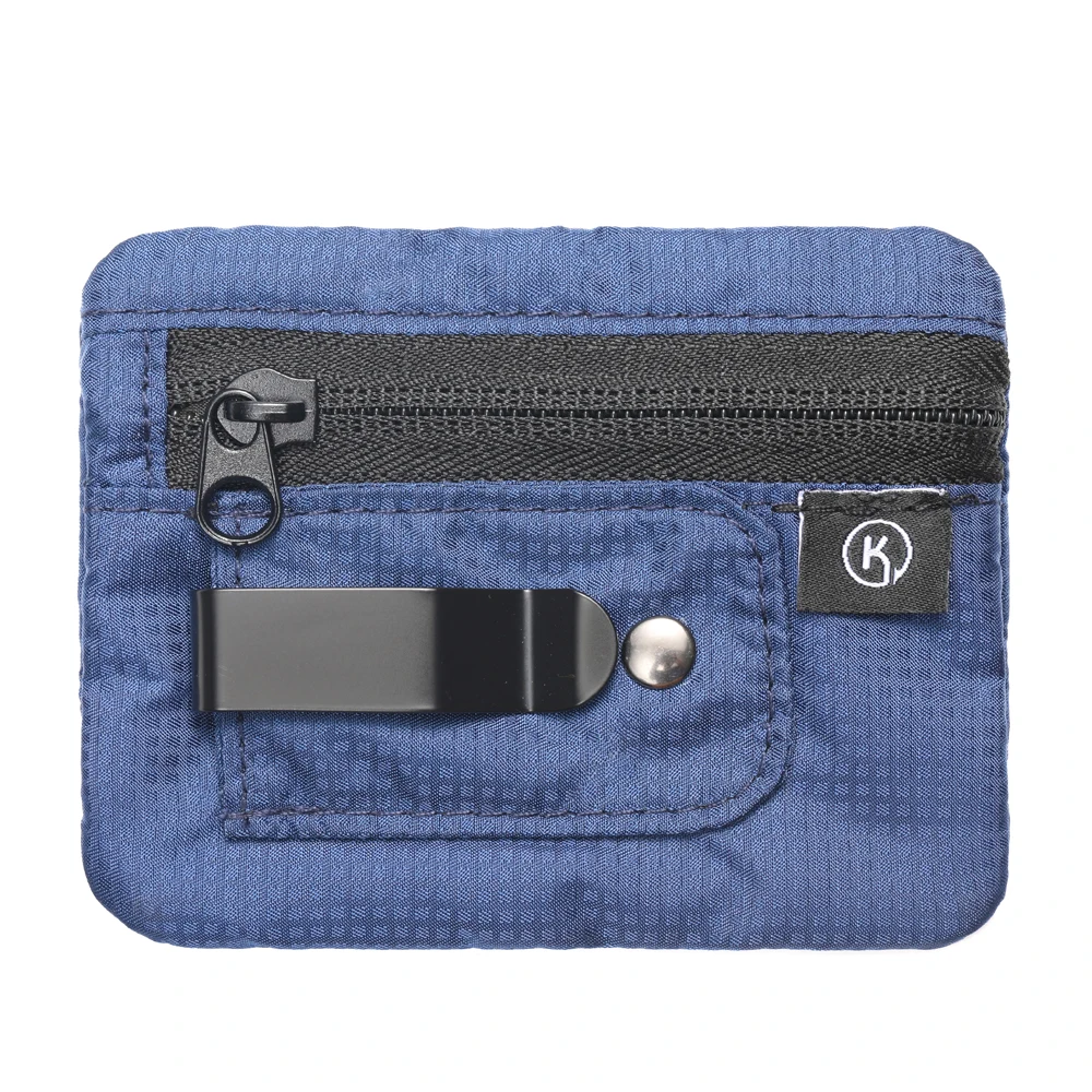 Mini Coin Purse Simple Fabric Pouch with Zipper & Belt Clip Non-braided RFID Blocking Money Bag Organizer for Cash and Coins 3