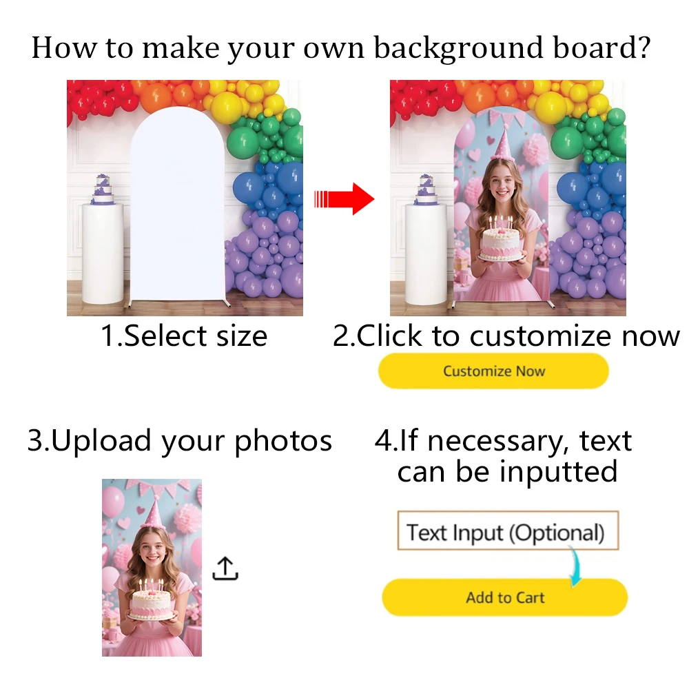 Anpassbare Doppelseitige Bogenförmige Hintergrund-Stoffabdeckung, Elastischer Stoff, Optional für Selfies, Haustiere, Babys oder Andere Fotos – Detail 5