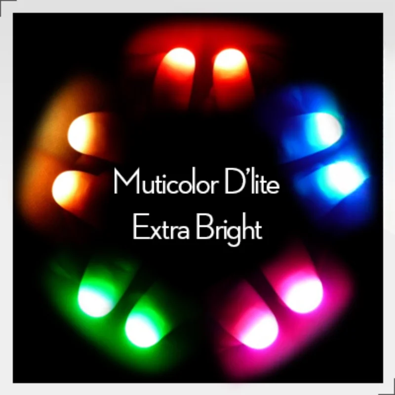 

Stage magic props with rechargeable five color ultra bright light energy dancing (5 color thumb light)