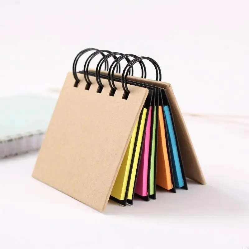 Spiral Notebook with Sticky Notes - Hard Cover Memo Pad for School  Office