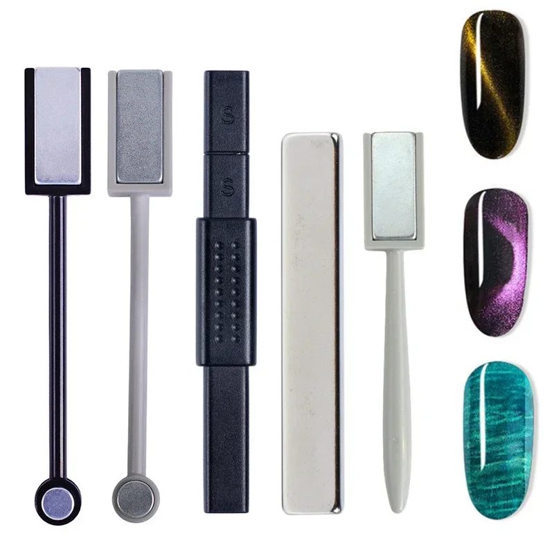 1개입 더블 헤드 3D 마그네틱 스틱 캣아이 S 및 X 효과 다기능 마그넷 보드 네일 아트 도구