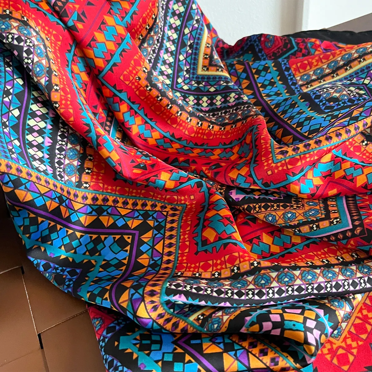 Spring and Summer Fashion African Dresses For Women Elegant Printed Silk Muslim Lady Kaftan Dress Sun Protection Kuwait Abaya