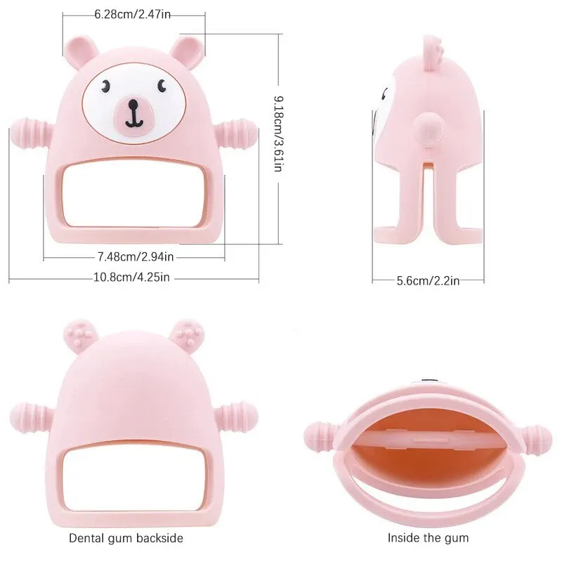 Silicone Teething Toys Teething Toys Silicone Teeth Grinding Stick Cartoon Cute Kids Chewing And Soothing Toy