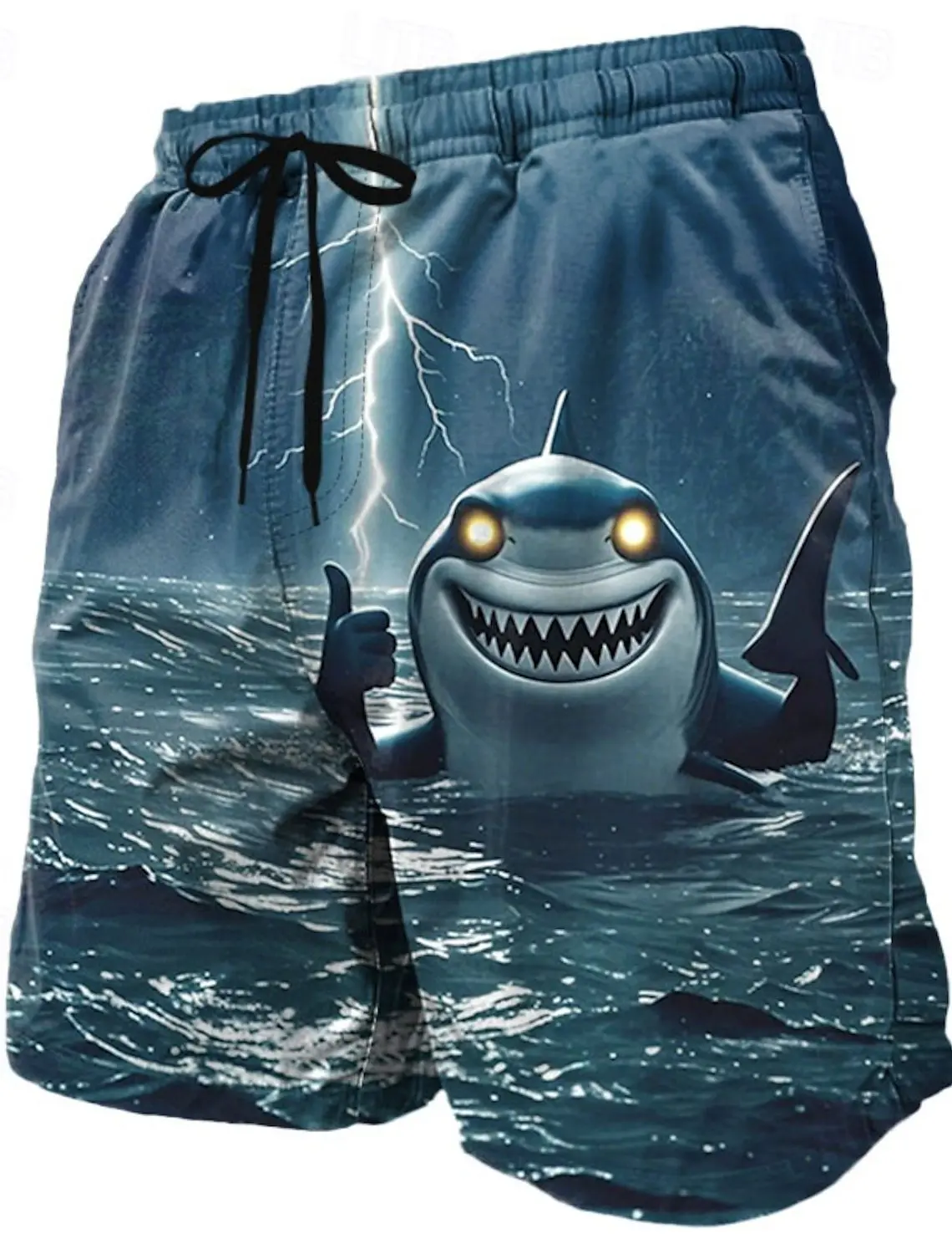 Men Oversized Surfing Beach Shorts Animal Graphic