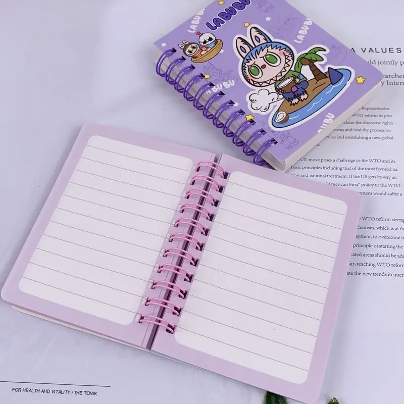 20pcs New Labubu A5 Coil Notebook Student Portable Notepad Diary Planner Hand Book Office School Supplies Stationery