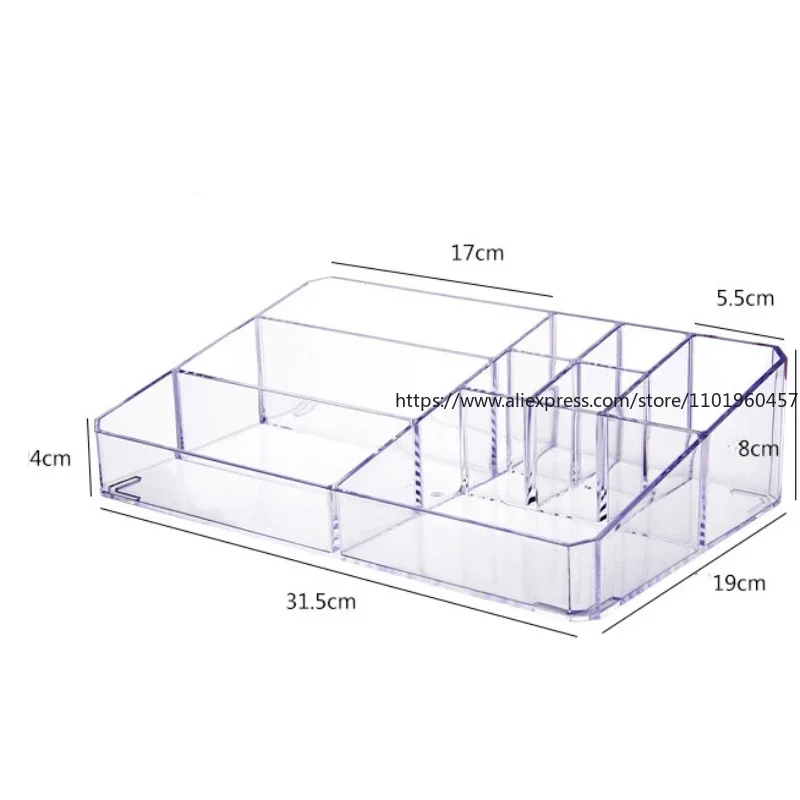 Makeup Organizer Office Organizer Box Cosmetic Plastic Storage Box Desk Bathroom Cosmetic Storage Case 6