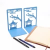 2 Pcs Color Chinese Style Gazebo Book Ends Heavy Book Stand for Parents to Child Gift Home Desk Offices Iron Book Ends Stationer 4