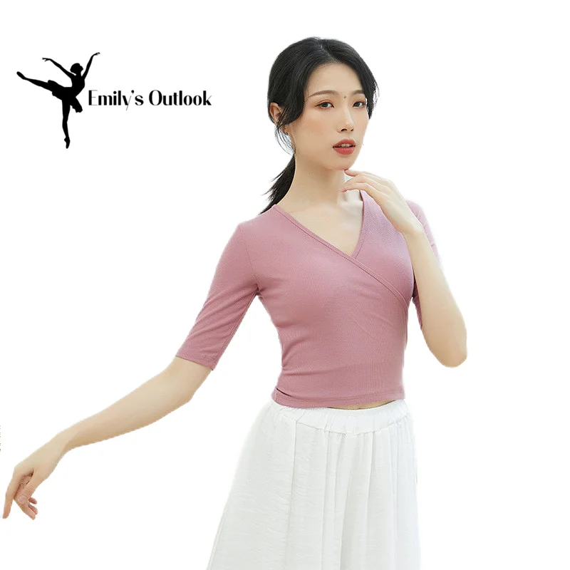 

Топ женский с V-образным вырезом для балета и танцев