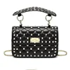 2024 New Fashion Women Sheepskin Leather Rivet Handbags Chain Bag Designer Shoulder Bags Luxury Woman Messenger Bags 2