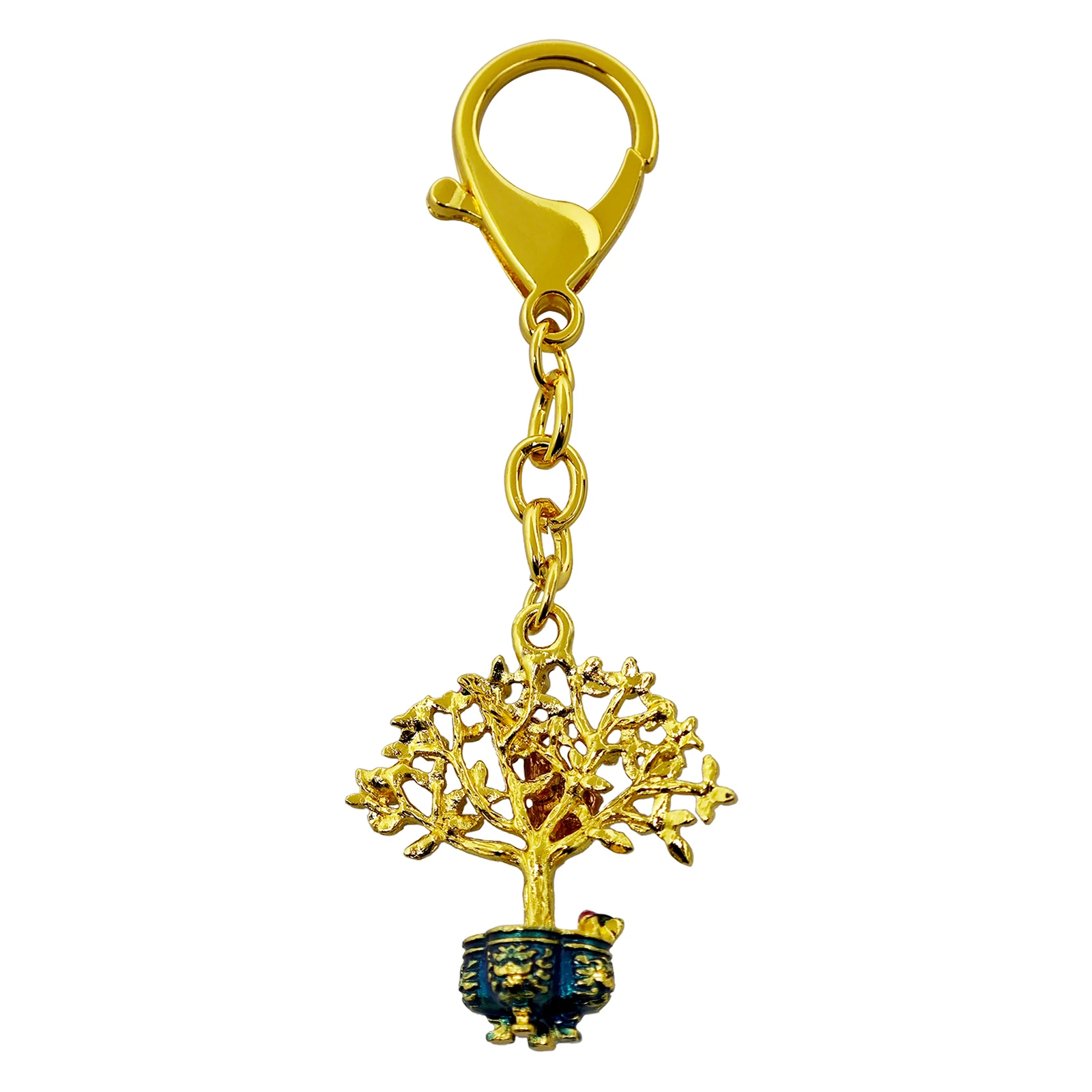 2025 Peach Tree With Magic Monkey And 9 Coins Keychain Bring Good Luck w5660 3