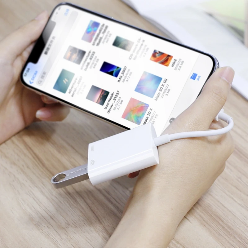 OTG Adapter Lightning To USB OTG Adapter for IPhone Mouse Keyboard Charging U Disk Camera CardReader Data Converter Iphone Otg