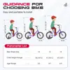 16-18 Inch Kids' Training Bike with Wheels, Suitable for Ages 3-10, Multi-Colored Dual Brake Bicycle for Toddlers