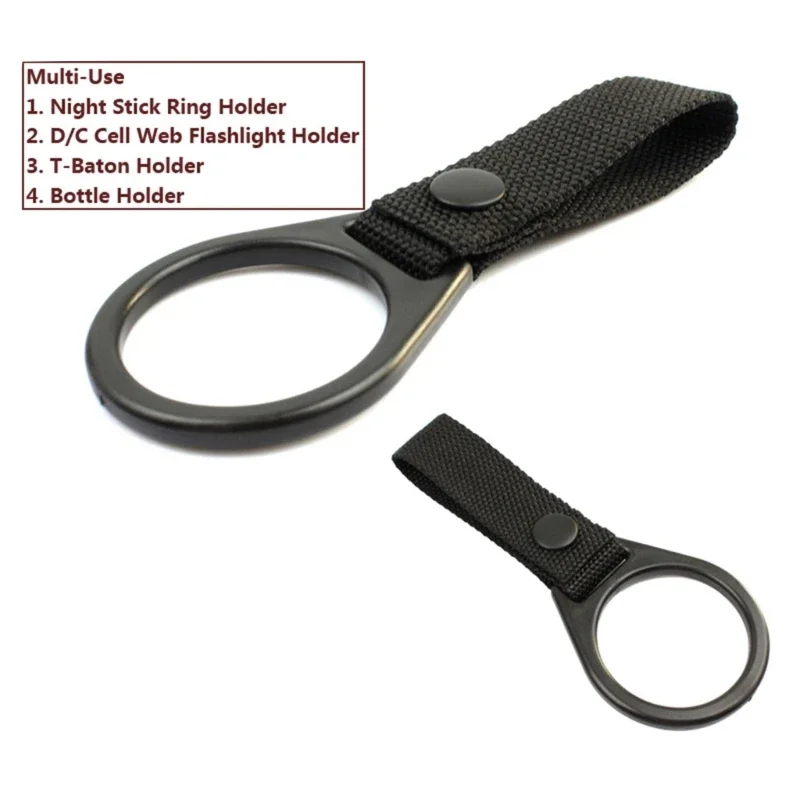 Outdoor Slide-On Duty Belt Ring Maglite C Cell Flashlight Holder for Duty Belt Vest Backpack Hunting Hanging Tools 5