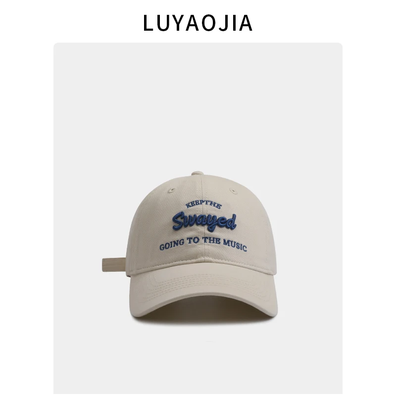 

Embroidered Baseball Cap Women's Washed Wide Brim Slimming Versatile Casual Fashion Trending Peaked Cap