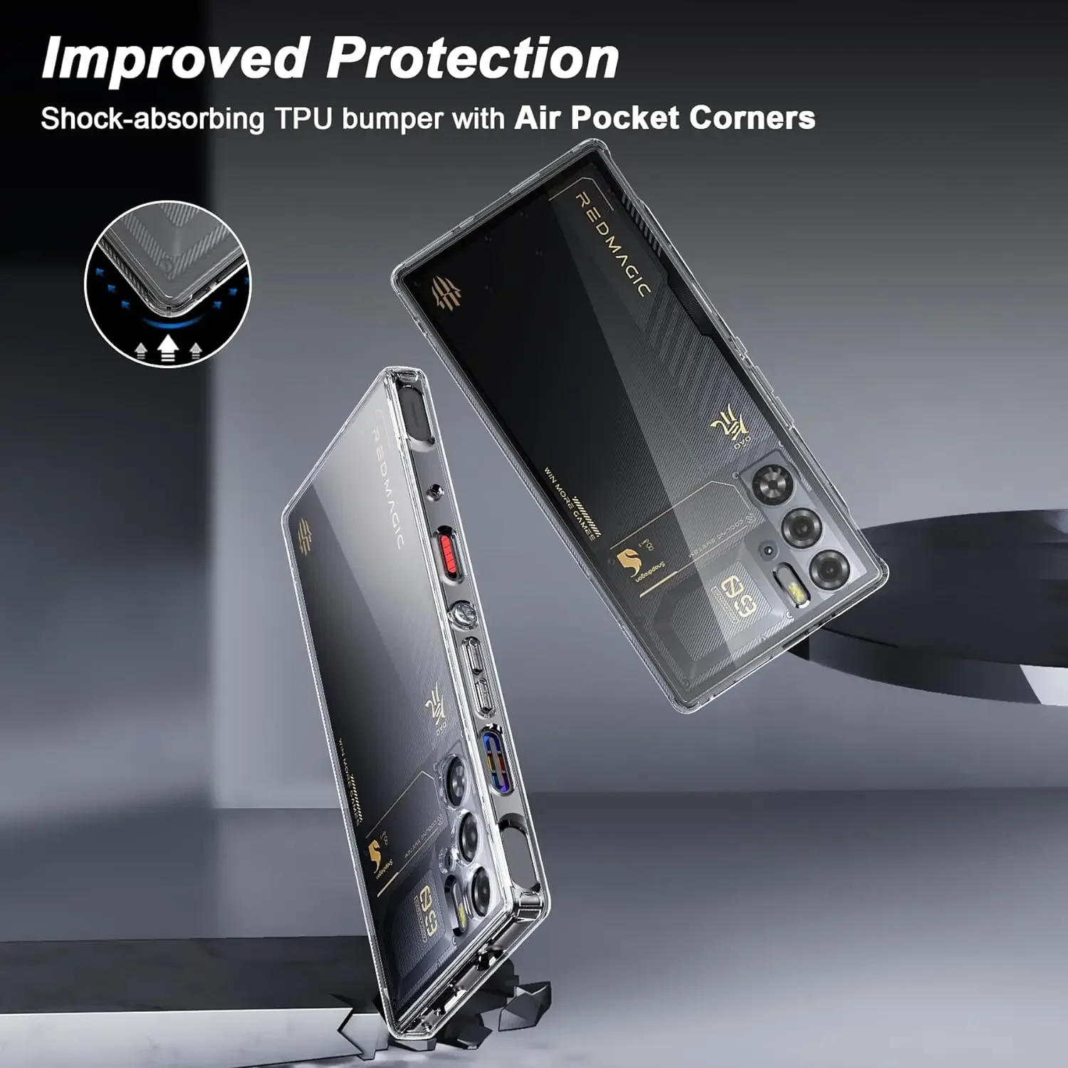 Transparent Shockproof TPU Phone Case with Airbag Technology