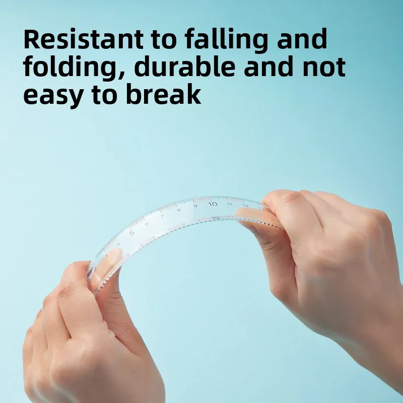 간단한 학생 시험 학습용 15cm 삼각자, 직선자, 각도기, 문구 세트, 기하학 측정 도구 키트