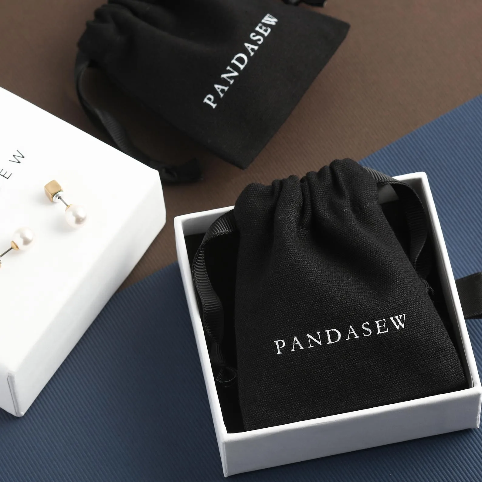 사용자 정의 인쇄 로고 캔버스 선물 가방 포장 화장품 메이크업 쥬얼리 코튼 린넨 Drawstring 파우치 파티 스토리지 향 주머니 20PCS