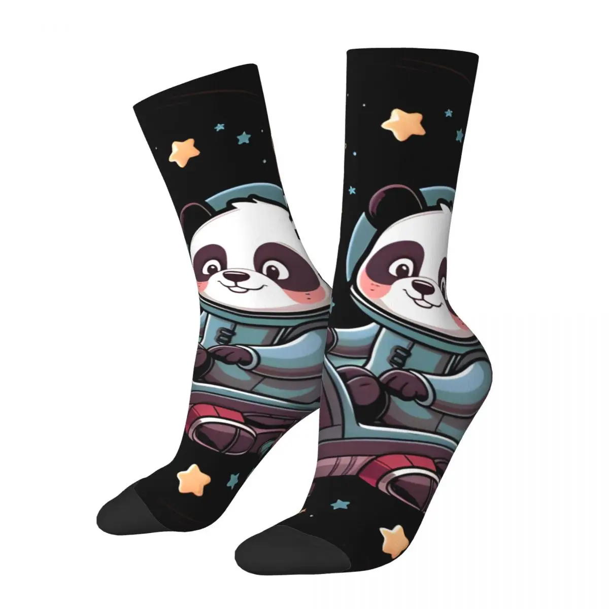 

Сумасшедшая компрессионная панда носки для мужчин винтажные космические галактические бесшовные узорные круглые носки повседневные