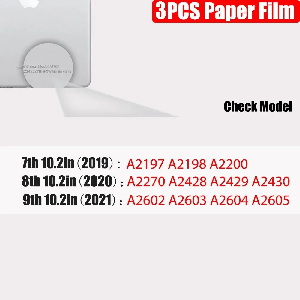 3-Pack Paper-Feel Screen Protector for Tablets - Matte Finish, Anti-Glare, No Glass