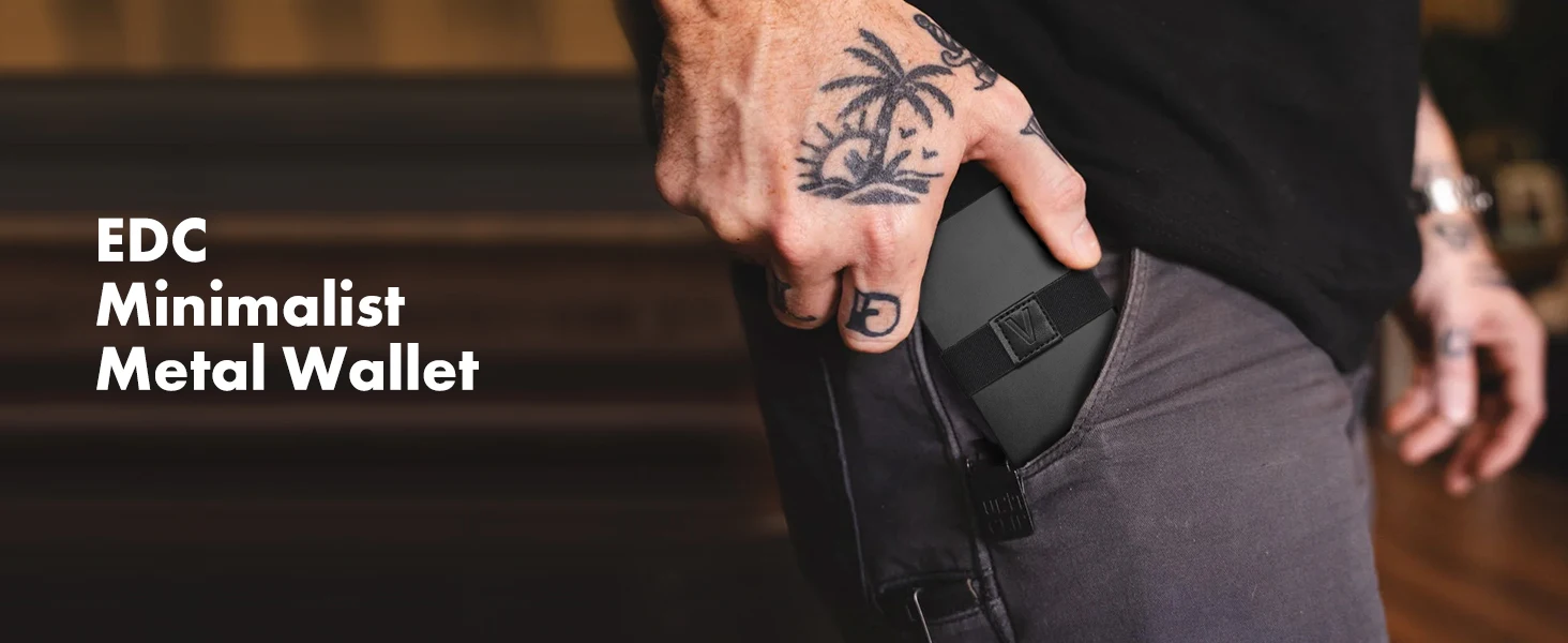 Smart Airtag Wallet Herren: Metall-Geldbörse mit Airtag-Halterung – AirTag-Geldbörse für Herren Airtag, schlankes, minimalistisches Pop-Up-Karten-Geldbörse – Detail 3