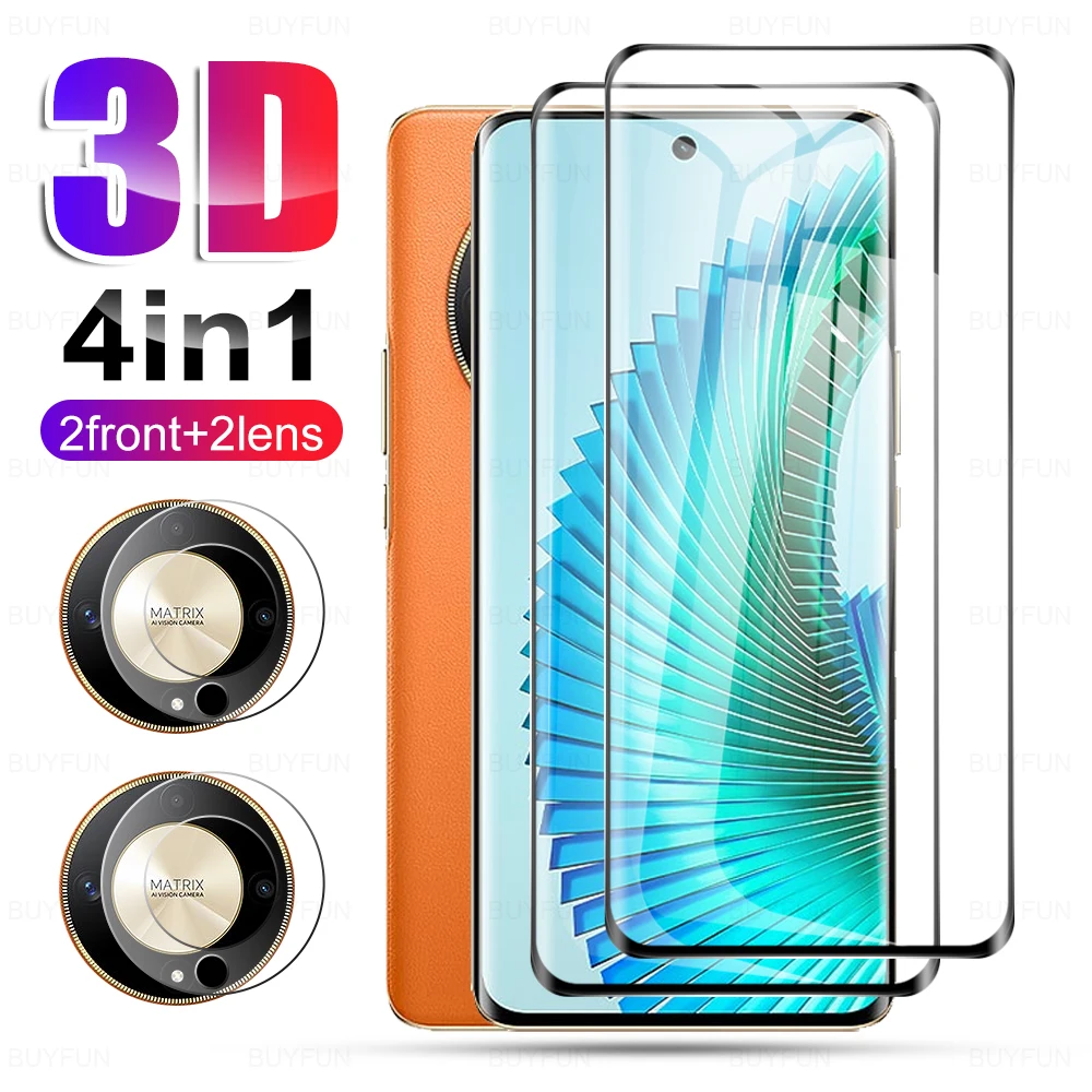 Vetro Temperato Curvo 4 In1 Per Honor Magic6 Lite Magic 6 Lite Honar Magic6Lite Camera Film Honor X9B X9B Xonor B9X Honer Honor