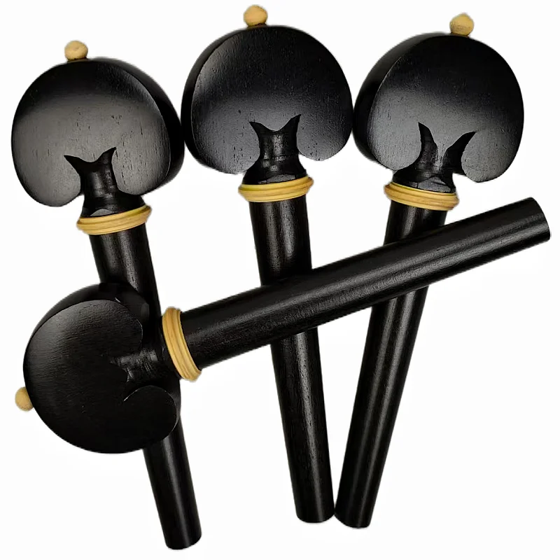 4/4 professional Carved Cello Peg Winder String Tuning Pin Ebony Rosewood 4pcs High Quality Cello Pegs Accessories