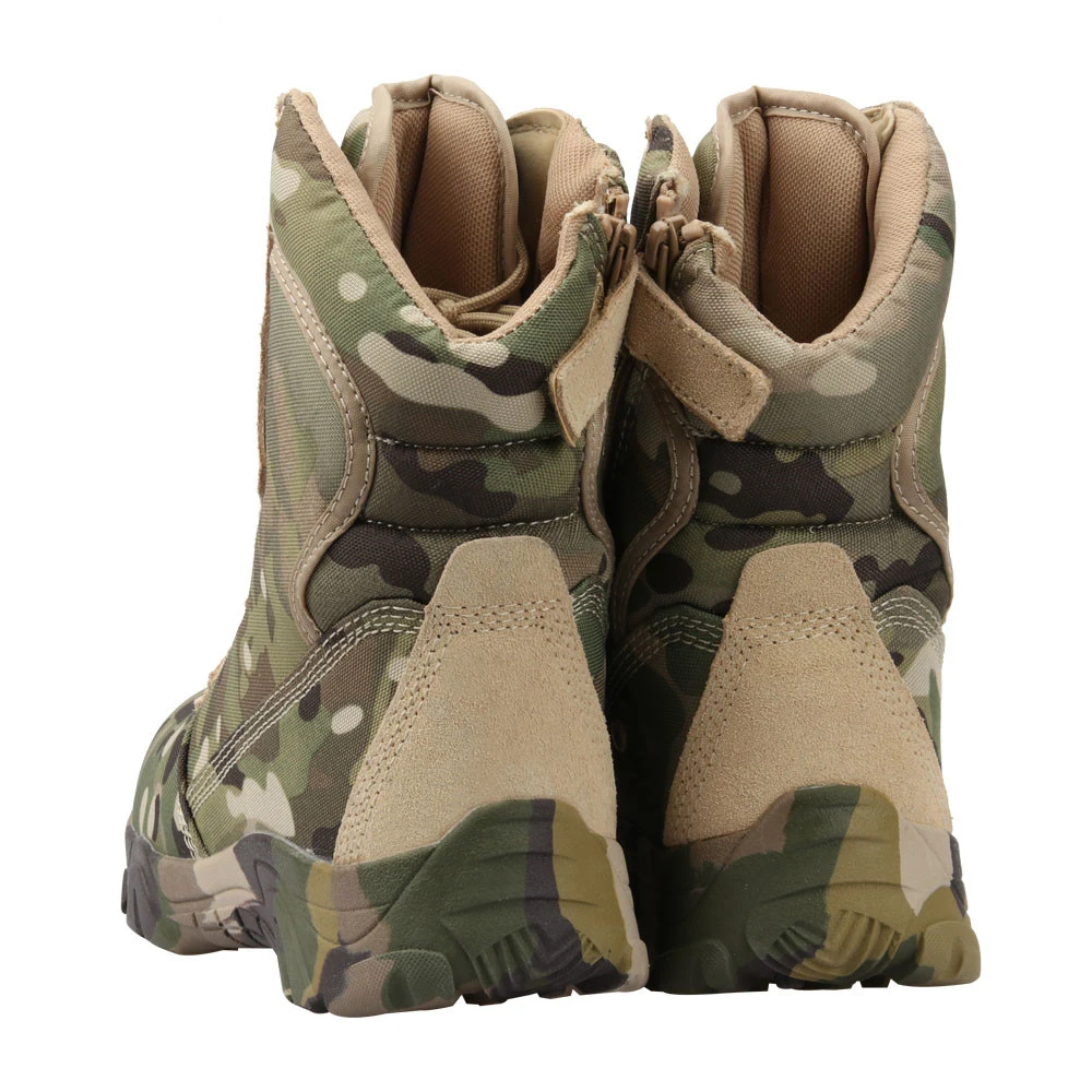 Jungle Camouflage Laarzen Jagen Wandelschoenen Lichtgewicht Camo Wandelen Motorschoenen Voor Mannen/Vrouwen Met Rits Ademend