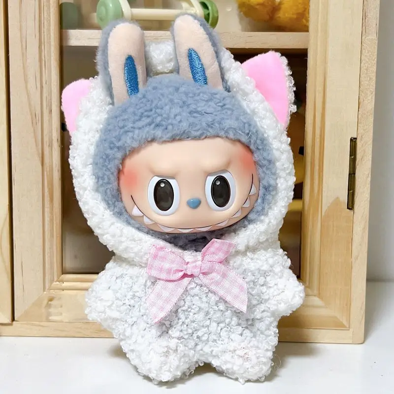 Hot Sale Clothes Only 17cm Pendant Macaron Labubu Dolls Clothing And Dress Changes No Doll Toy Accessories Ornaments Gifts