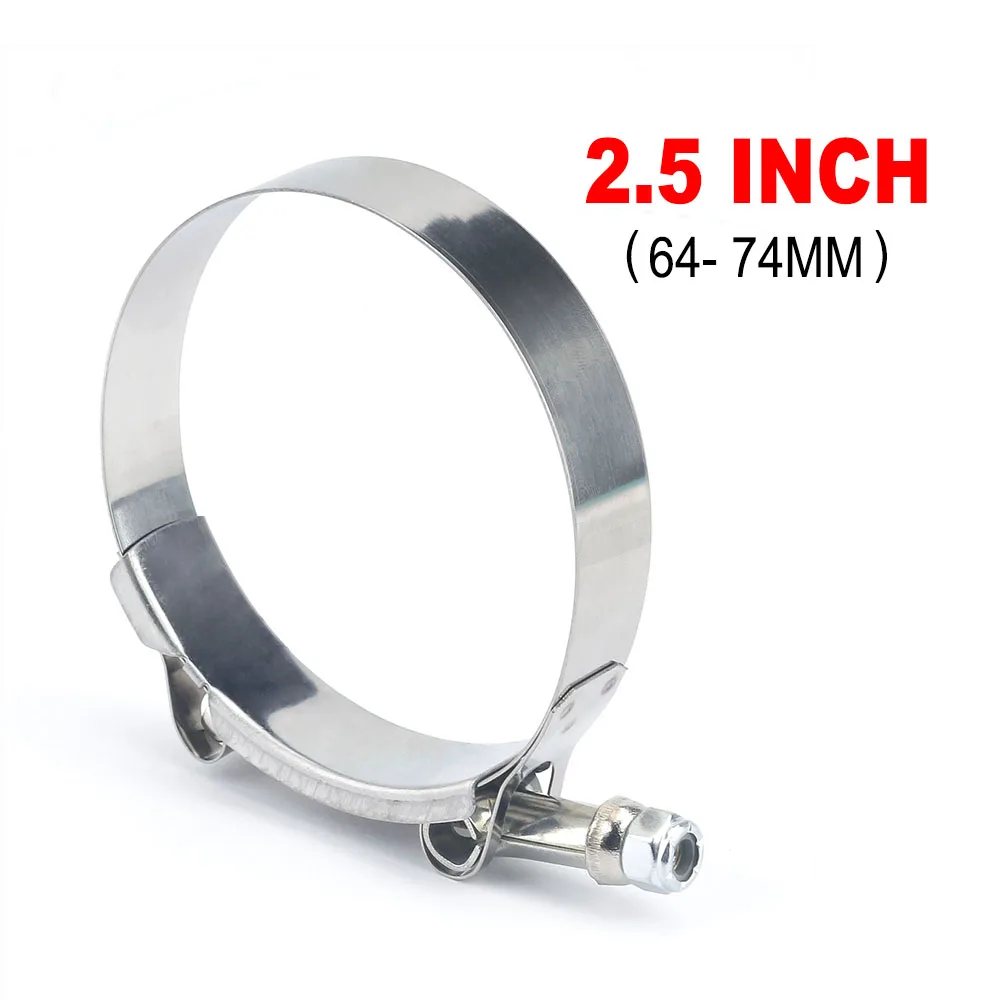 Universal 2.5" Inch Silicone Turbo Hose Coupler T Bolt Super Clamp Kit