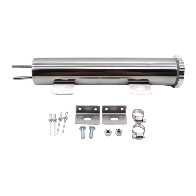 

Universal Stainless Steel Radiator Coolant Overflow Catch Pukes 14Oz Dropship