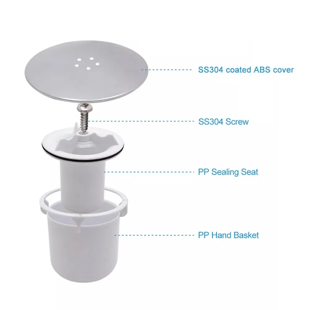 Shower Waste Drain Cap Tube 115mm Shower Plughole Cover Bathroom Deodorant Anti-blocking Floor Drain Bathroom Accessories floor drain filter floor drain deodorant shower drain cover shower drain