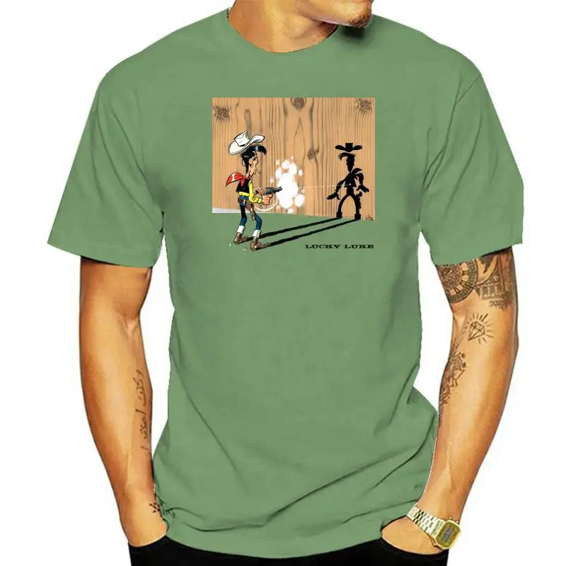 2Xl 3Xl T-Shirt Summer Style Uomo M L Xl Lucky Luke Tee Jolly Jumper Cowboy Cotton Tee Donna Tshirt Comics Series S