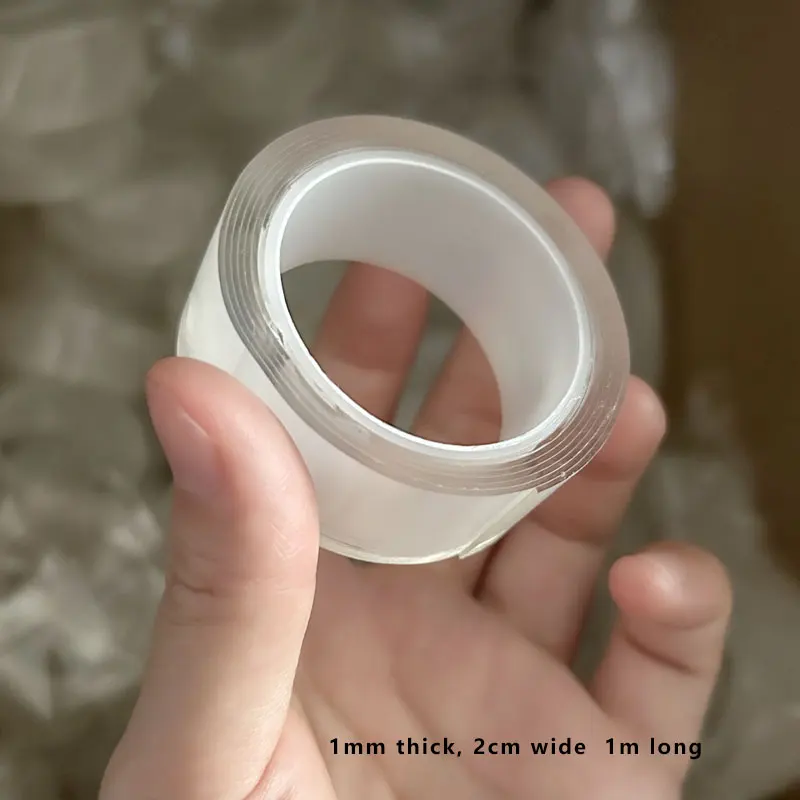 Ultra-Durable Reusable Waterproof Nano Adhesive Tape with Transparent Bumper Protection