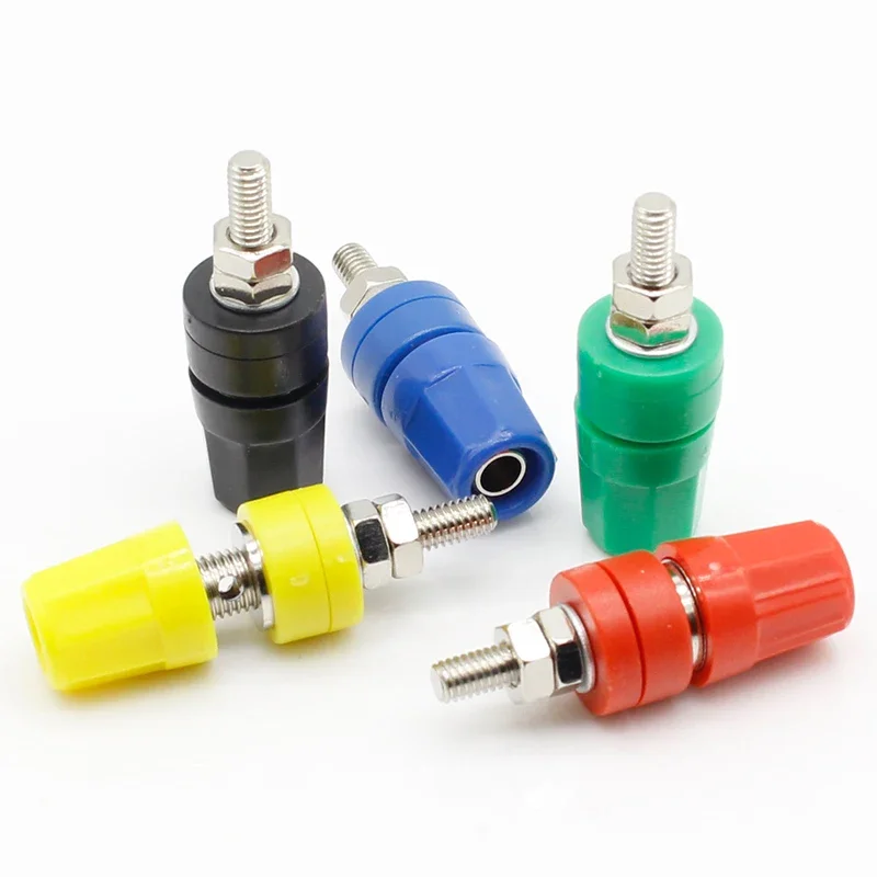 

5pcs M4X36 pure copper terminal 4mm banana Jack Socket 20A binding post Banana plug connector