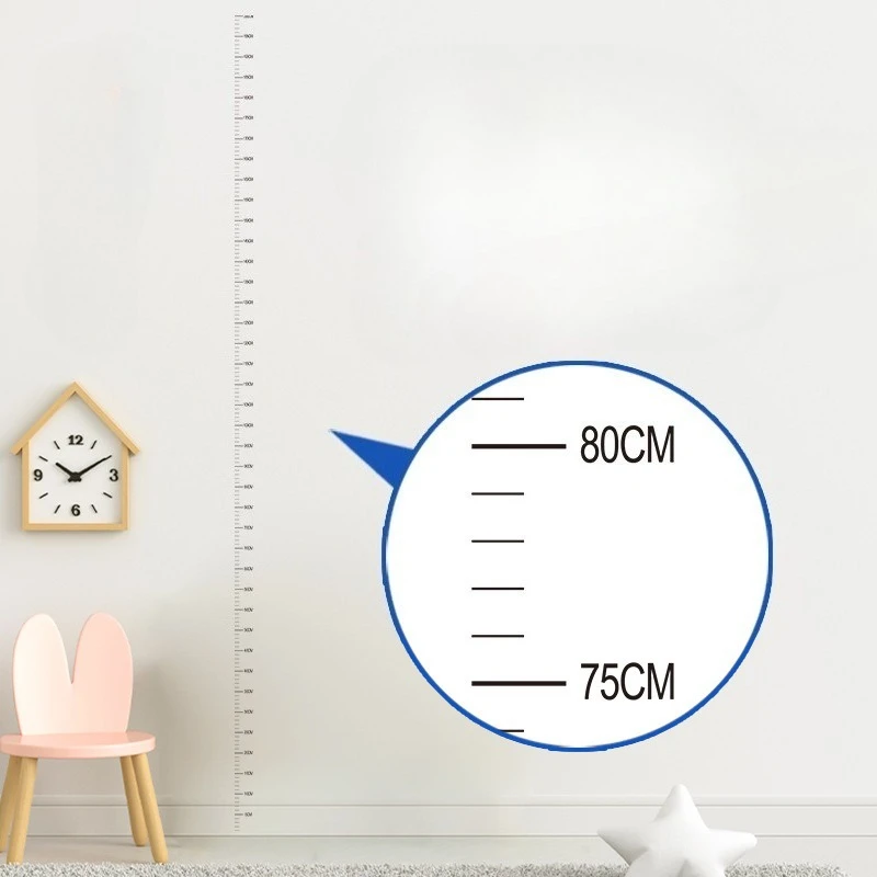 Height sticker 1 Piece 0-200cm Measuring Tape Wall Decal for Kids Room Nursery Bedroom Waterproof Growth Chart